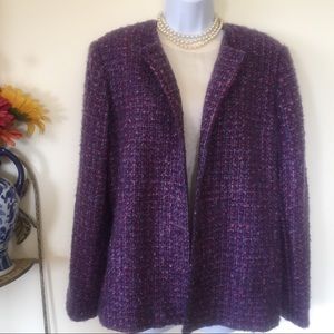 Blue/Lavender/Pink Boucle Jacket